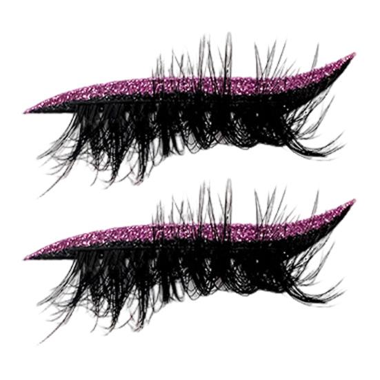 1 pár Líné oční stíny Náplast na řasy Vodotěsné Oční stíny Řasy Make-upové nálepky Opakovaně použitelné Nálepky na oční make-up s umělými řasami Stín