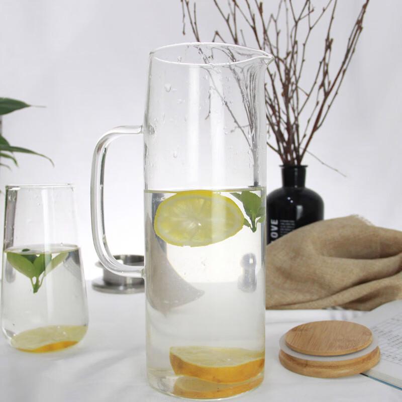 Borosilicate Glass Water Pitcher with Stainless Steel Lid