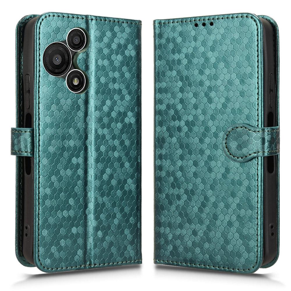 For TCL 60 SE NxtPaper 5G Wallet Case Dot Pattern Imprint PU Leather Phone Cover with Wrist Strap
