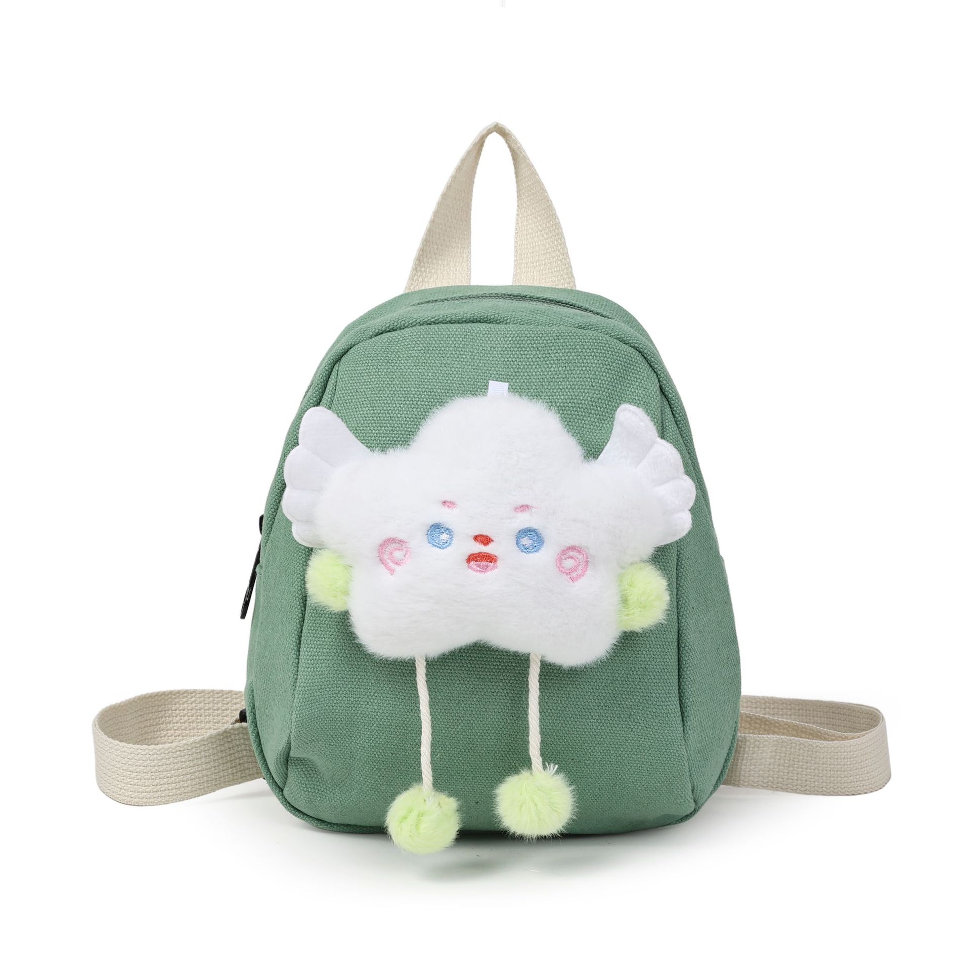 

Compact Student-style Backpack for Girls, Children, Small-sized Bag зелений