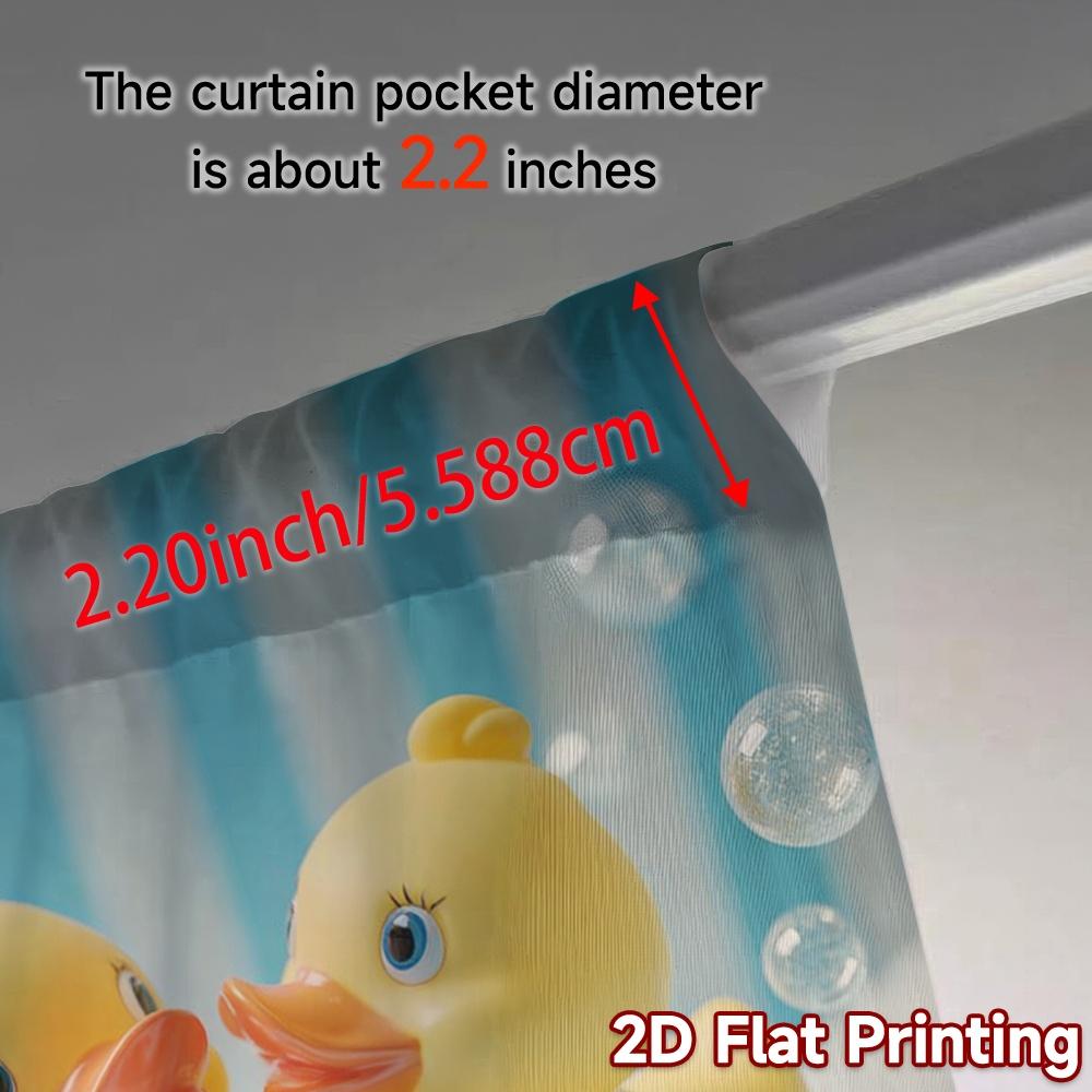 2pcs, 2D FLAT PRINTING Curtains (Without Rod) BubbleDucks Popular Fashionable Curtains Durable Polyester Curtains Holiday