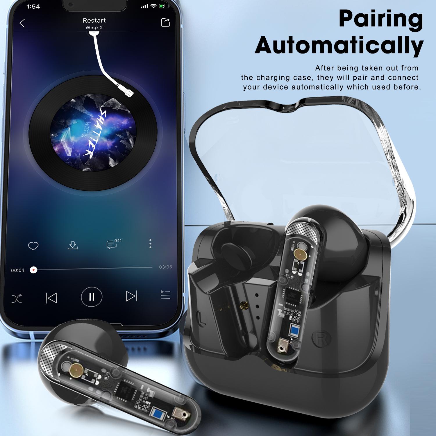 

AKZ-S26 Bluetooth-compatible 5.3 TWS Headphones Waterproof Wireless Sports Earphones Black