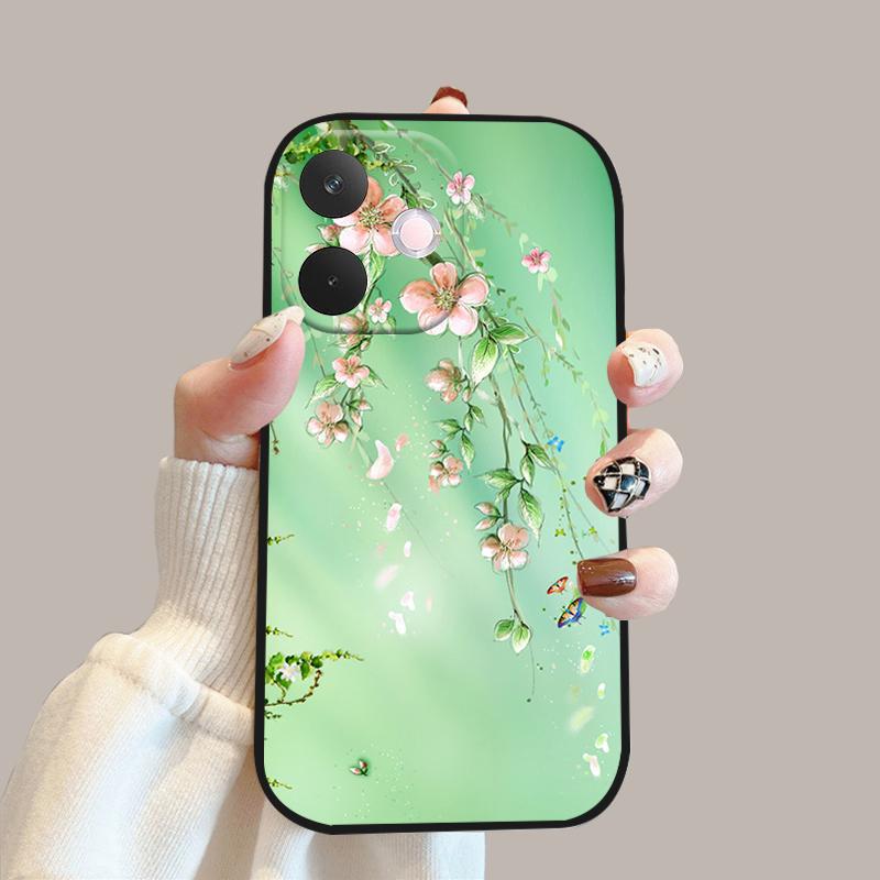 Dla Oppo A5 Pro 5G Miękkie Etui Kwiaty Moda Silikonowe TPU Zderzak Telefonu Pokrowiec Dla Oppo A 5 Pro 5G Urocze Ochronne Etui Fundas