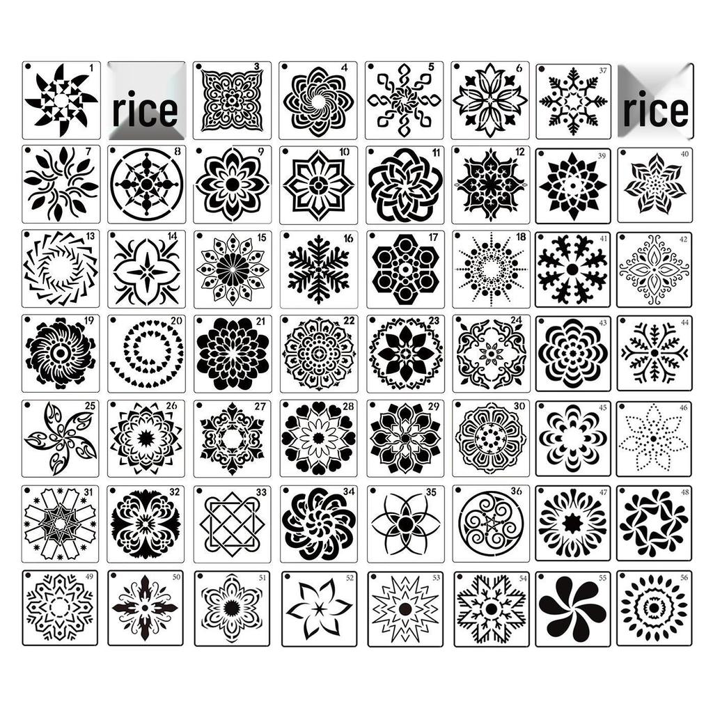 56 Mandala-Steinmalvorlagen - Kreative Schnitzformen für die Mandala-Kunst