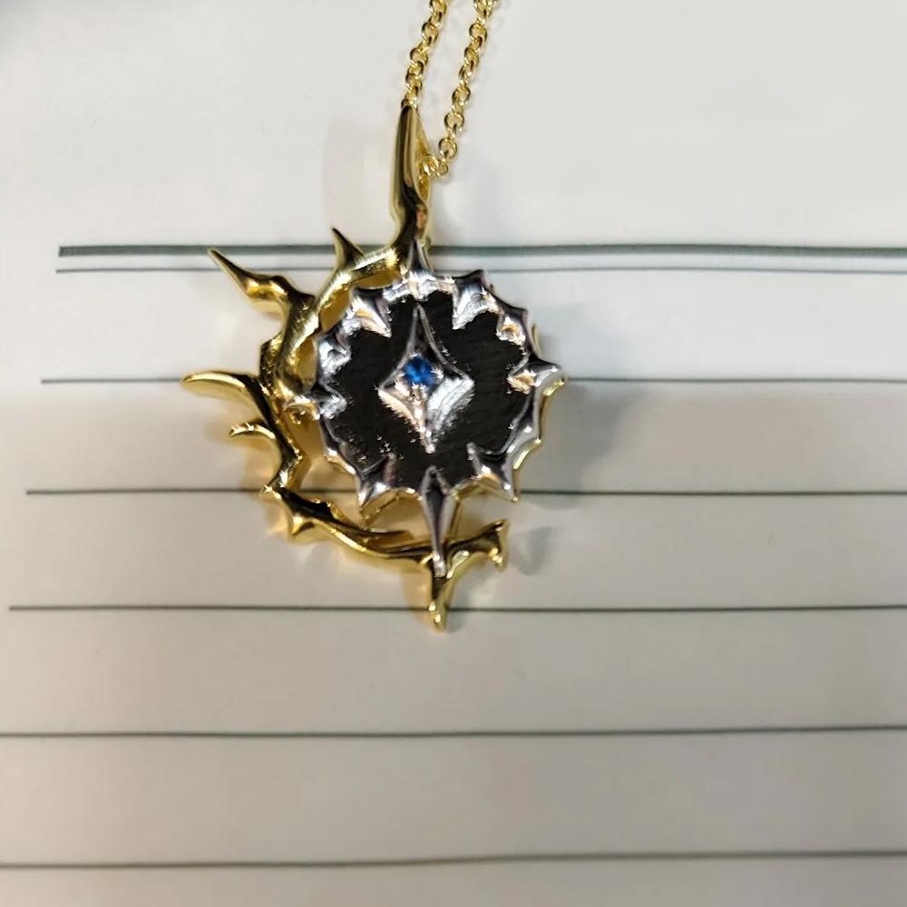 Game Honkai: Star Rail Khaslana Phainon Cosplay Necklace Metal Choker Golden Clavicle Chain Hip Hop Adult Unisex Party Props