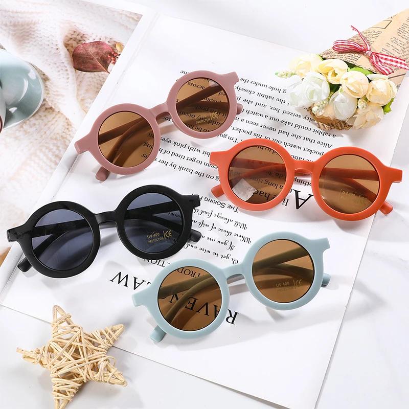 Korean Adorable Round Sunglasses for Children Girls Boys Children's Sun Eyeglasses UV400 Protection De Sol Gafas Eyewear