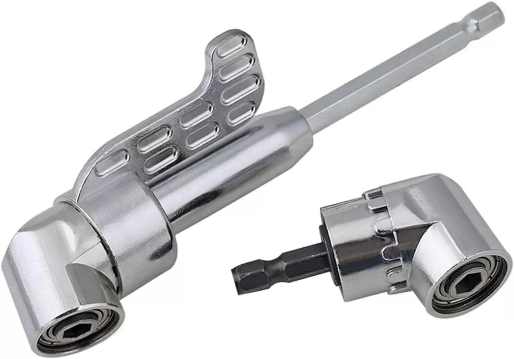 2Pcs 90 Degree Angle Drill Adapter, 105 ° 1/4 Right Angle Drill Accessory Multifunctional Accessory Commonly Used Tool Supplies