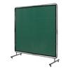 Welding Screen with Frame, 6' x 6' Welding Curtain Screen, Flame-Resistant Vinyl Welding Protection Screen on 4 Swivel Wheels (2 Lockable), Moveable &