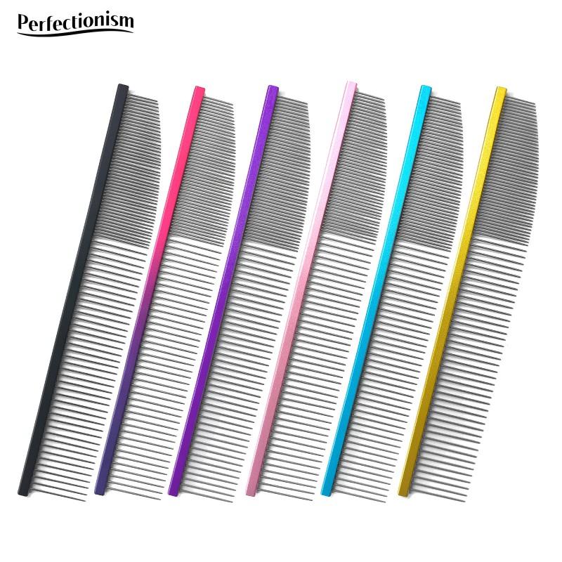 Aluminum Pet Grooming Comb Cats Dogs Long Short Hair Detangling Deshedding