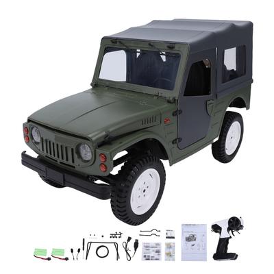 1:10 Scale RC Crawler, 4WD All Terrain Off Road Vehicle, Electric Remote Control Car with Removable Doors and Roof Green