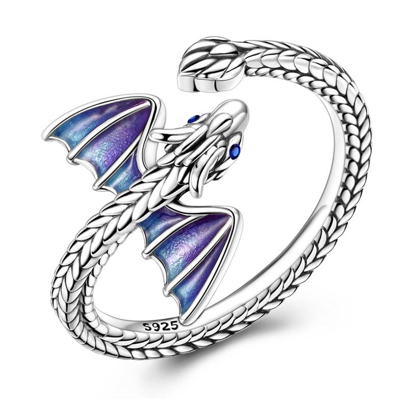 Real 925 Silver Feather Butterfly Flower Sun Moon Animal Design Open Rings Fit For Wedding Party Fine Jewelry