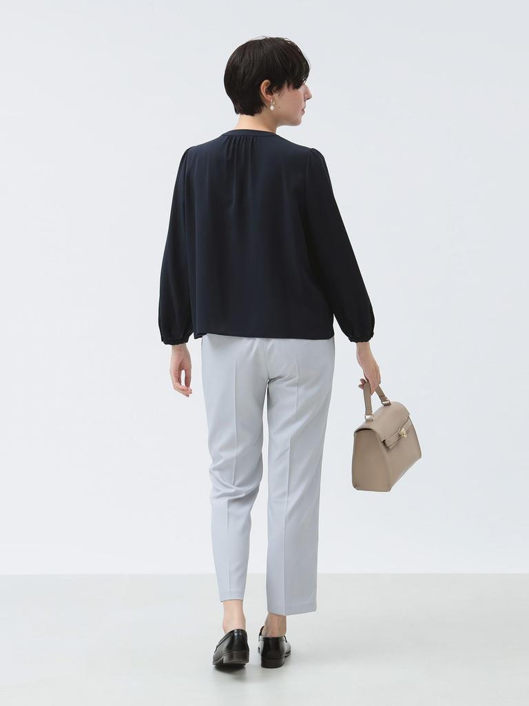 LIFE STORE by BEAMS Navy Front Ruffle Blouse BMING Women's (S-L)