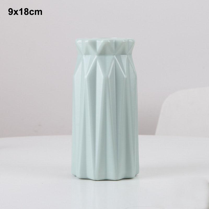 Plastic Flower Modern Vase Decoration Home Nordic Style Vase Imitation Ceramic Flower Pot Decoration Vases for Flowers