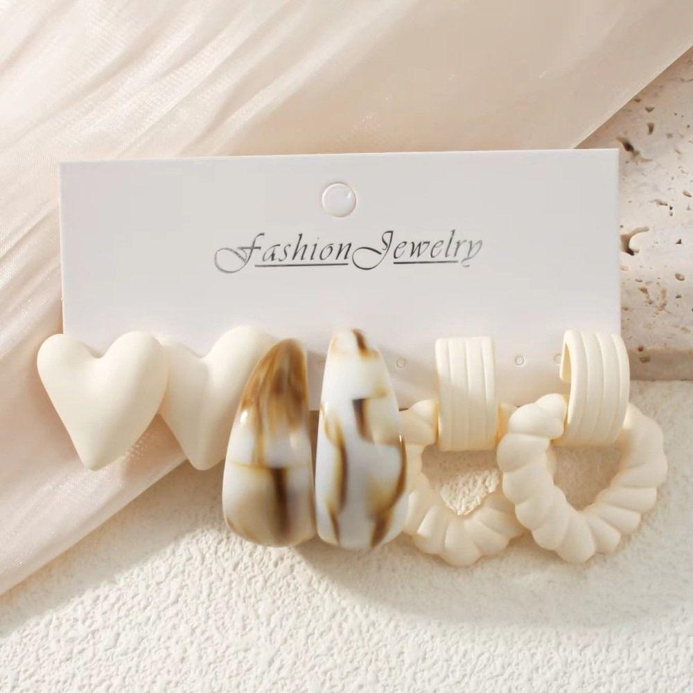 3 pary kolczyków damskich w cukierkowych kolorach, słodka biżuteria, akcesoria, prezent, do codziennego ubioru i na imprezę