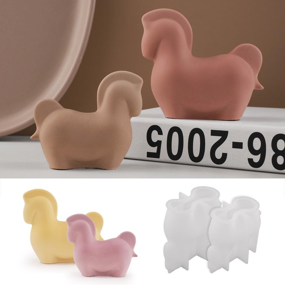Gypsum Crafting 3D Pony Silicone Mold Cute DIY Horse Candle Mold Handmade Craft Reusable DIY Craft Molds Gift Supplies