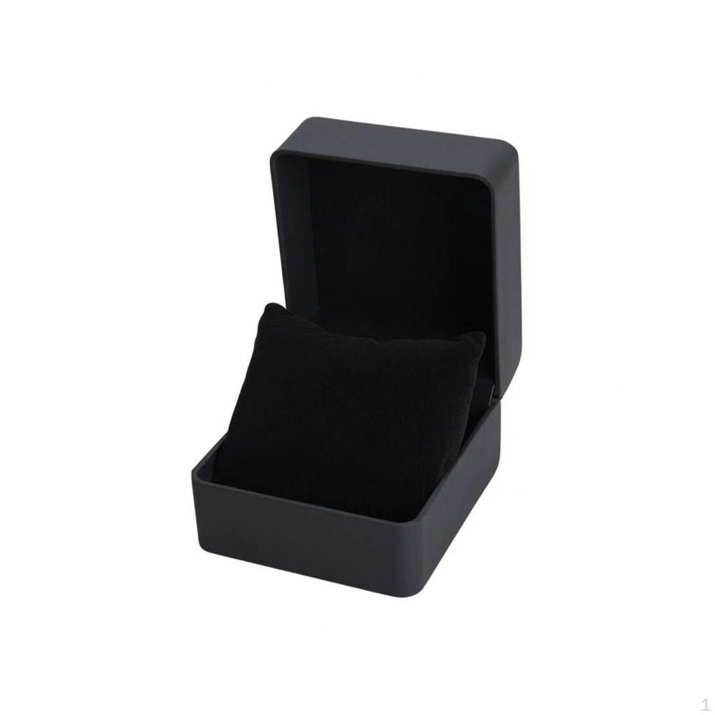 PU Leather Watch Box Rounded Corner Design Wristwatch Storage Case Matte Finish