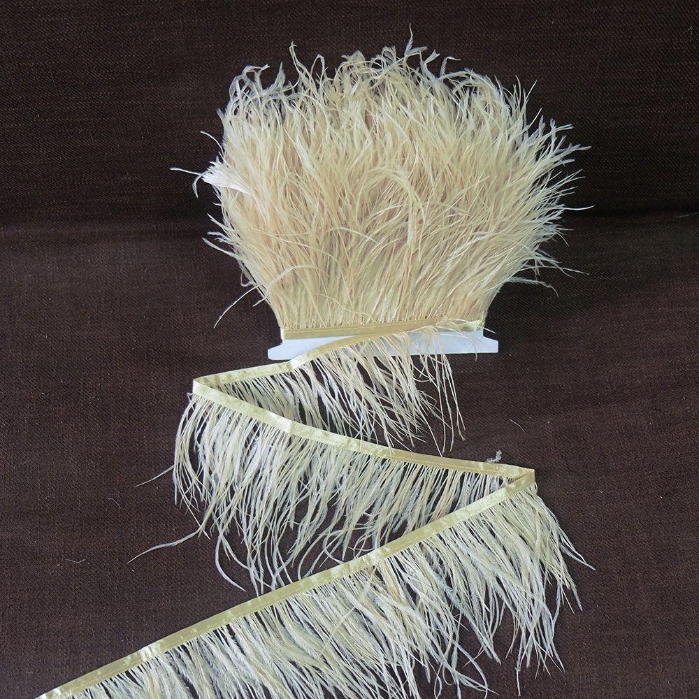 1 Meter Ribbon Tassel Natural Ostrich Feathers Ostrich Feathers Trim Wedding Party Decoration
