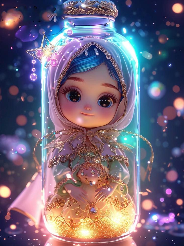 

5D DIY Полная круглая квадратная алмазная картина Девушка Фигурка Картина Мозаика Вышивка Серия Домашнее украшение Ремесло Подарок Full Round 20x30CM