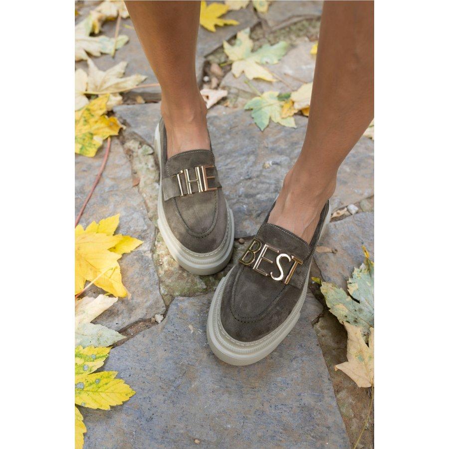 Women's Genuine Suede Casual Shoes Loafers