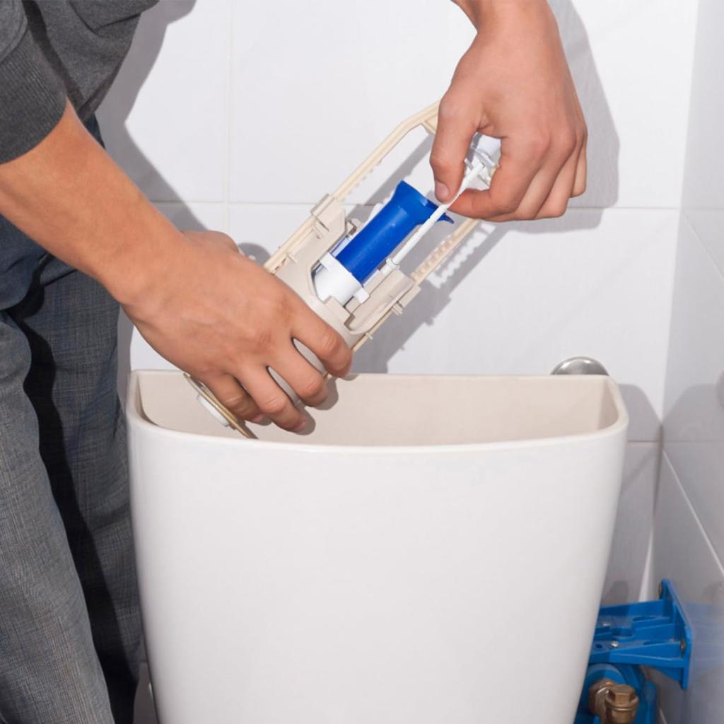 10Pcs Flushing Button Rods: Toilet Push Button Rod - Bathroom Toilet Tank Buttons Rods Lengthen Plastic White