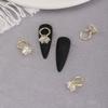 Sparkle Zircon Nail Art Rhinestones Crystal Nail 3D Zircon Diamond Manicure Charms Big White Diamond Gold Silver Alloy
