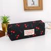 Red Cherry Cute Portable Student Pencil Case Stationery Bag High-value Large-capacity Zipper Storage Bag