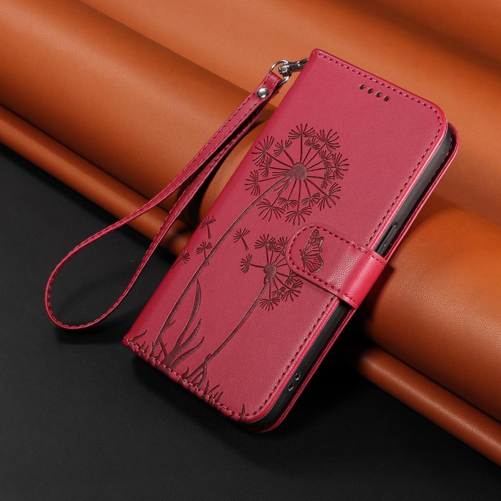 For Oppo A6 Pro 4G/Oppo F31 5G/Oppo A6 Pro 5G Leather Wallet Case with Strap Dandelion Imprint Phone Stand Cover