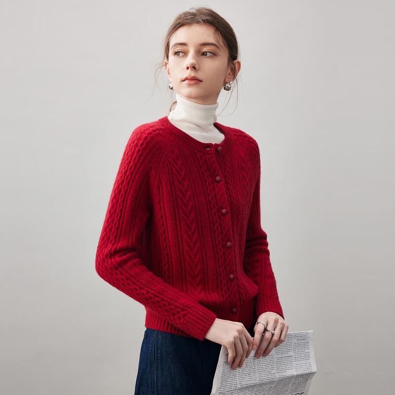 Women's Cable Knit Cashmere Cardigan