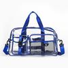 New Transparent PVC Swimming Storage Bag, Hand-held Contrasting Color Short Distance Travel Bag, Crossbody Large Capacity Fitness Bag