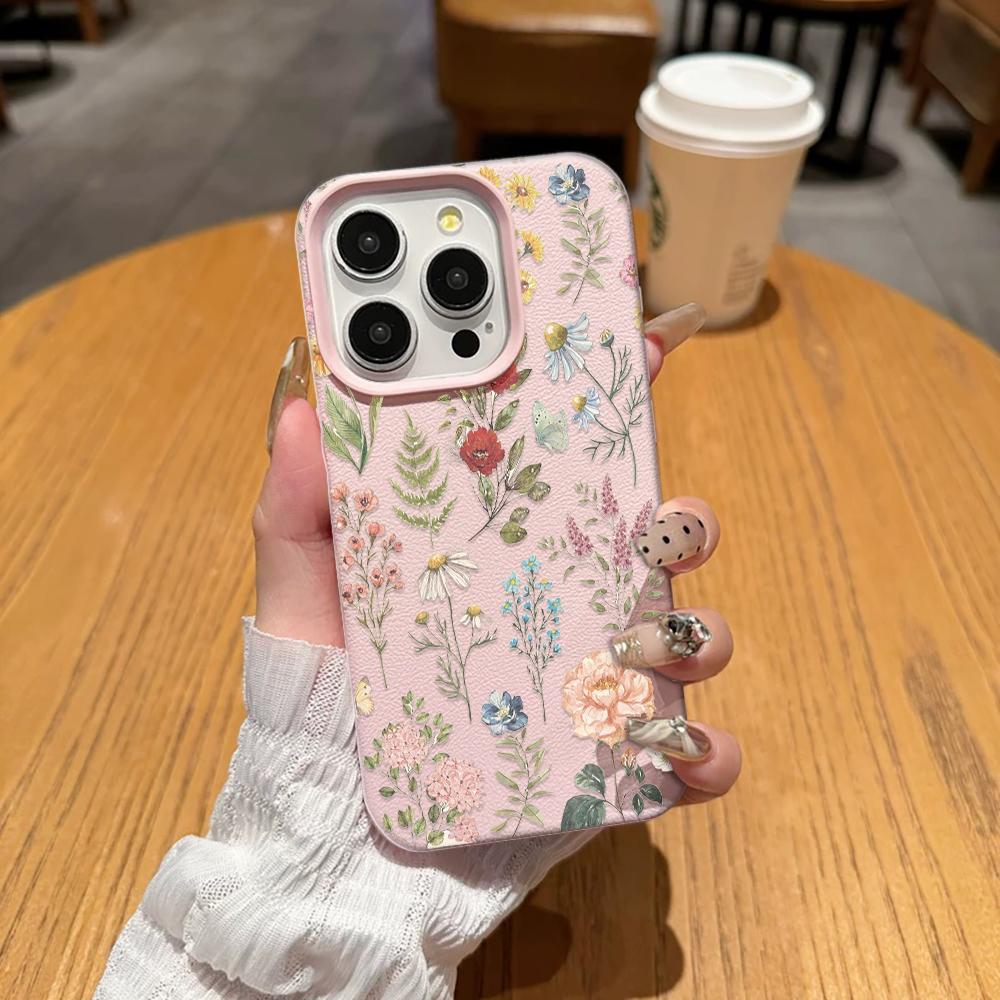 Soft Floral Flowers Phone Case For Iphone 17 17E 16E 11 Pro Max 15 12 14 Plus 16 13 Dustproof Protective Cover Coque