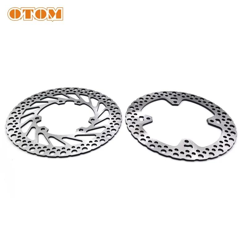 OTOM Motocross Front Rear Brake Discs Steel Rotors For HONDA CRF250R CRF250X CRF450R CRF450X 04-17 Motorcycle Front Brake Rotor