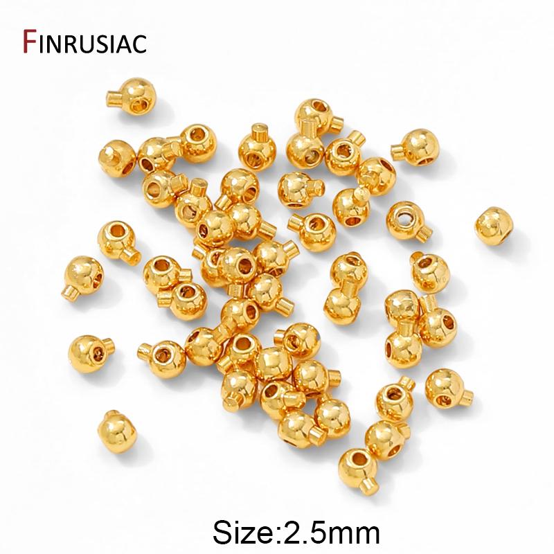 18K Gold Plated Brass Positioning Clasps Stopper Spacer Bead Crimp End Beads,Lamps For Jewelry,DIY Jewelry Making Supplies