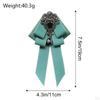 Bow Tie for Women Bowknot Necktie Vintage College Style Elegant Ribbon Formal Fashion Brooch Pin