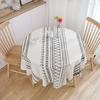 1pc Vintage Blue & Pearl White Floral Tablecloth Boho Tablecloths Round Cover for Indoor/Outdoor Dining, Perfect for Everyday Meals & Home Decor