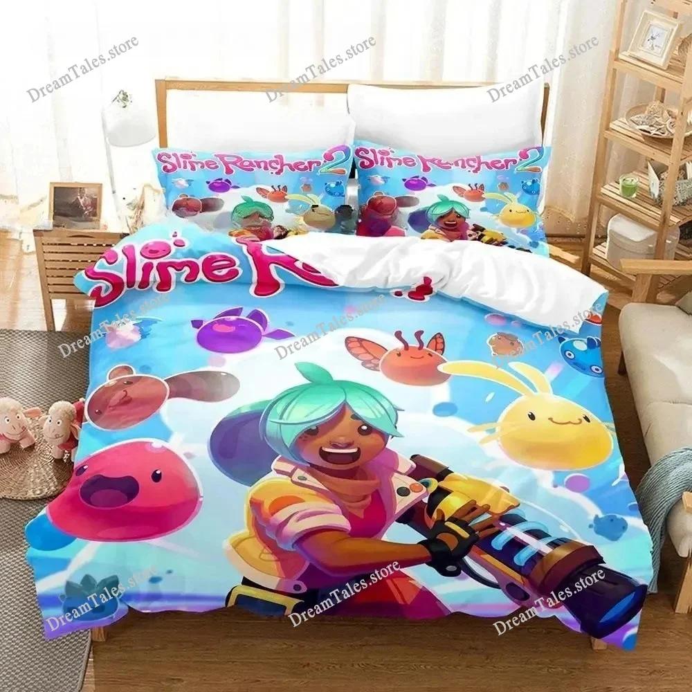 Slime Rancher 2 Bedding Set Single Twin Full Queen King Size Bed Set Adult Kid Bedroom Duvet Cover Sets 3D Print Game Bed Sheet