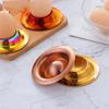 Tragbare Runde Eierbecherhalter aus Edelstahl Roségold Eiertablett Frühstückseierbecher Dessert Eisbecher Küchenwerkzeuge