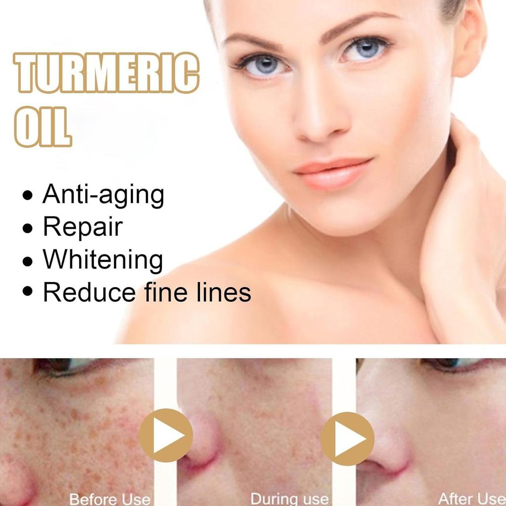 Turmeric Dark Spot Corrector Serum, Natural Turmeric Dark Spot Corrector Serum for Face, Skin Care Moisturizing Serum, Formulated with hyaluronic acid