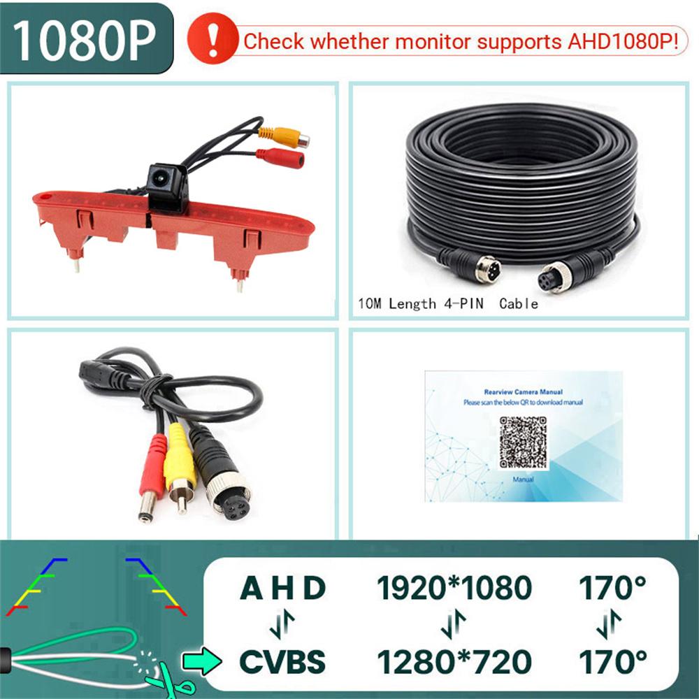 AHD 1080P 3rd Brake Light Reversing Camera Rear Backup Camera For Citroen Berlin