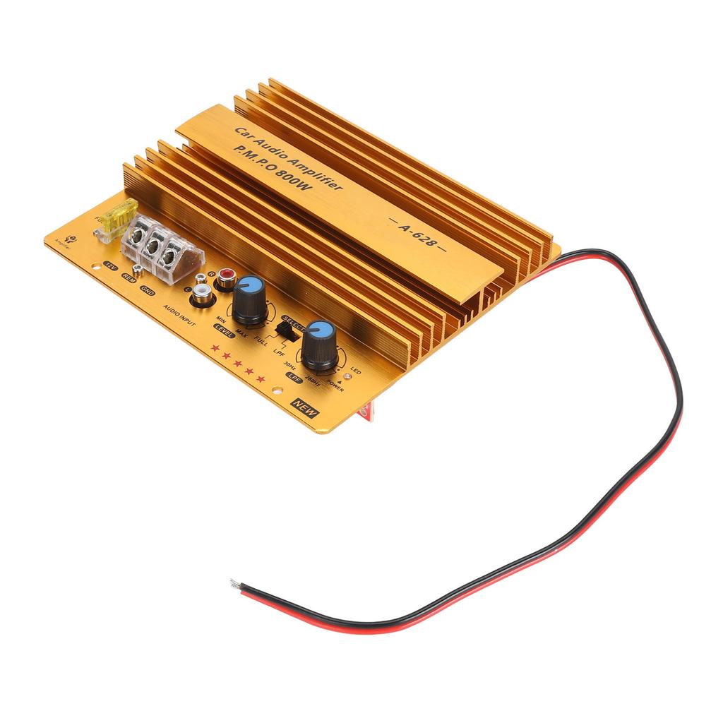 Car Amplifier Board 800W High Power Aluminum Alloy Powerful Bass Subwoofer Board for Car Speaker 12V