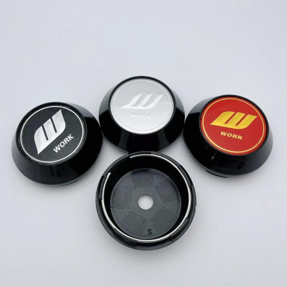 4pcs W Work Logo Emblem Car Wheel Center Caps 60mm 64mm 65mm 68mm 69mm Wheels Rim Hubcaps High Cover Replace Styling Accessories