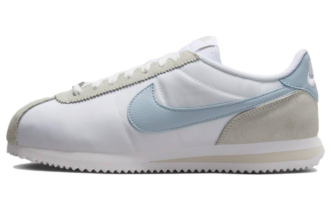 Nike Cortez Textile White Light Orewood Brown Summit White Light Armory Blue Women s DZ2795-100 36.5