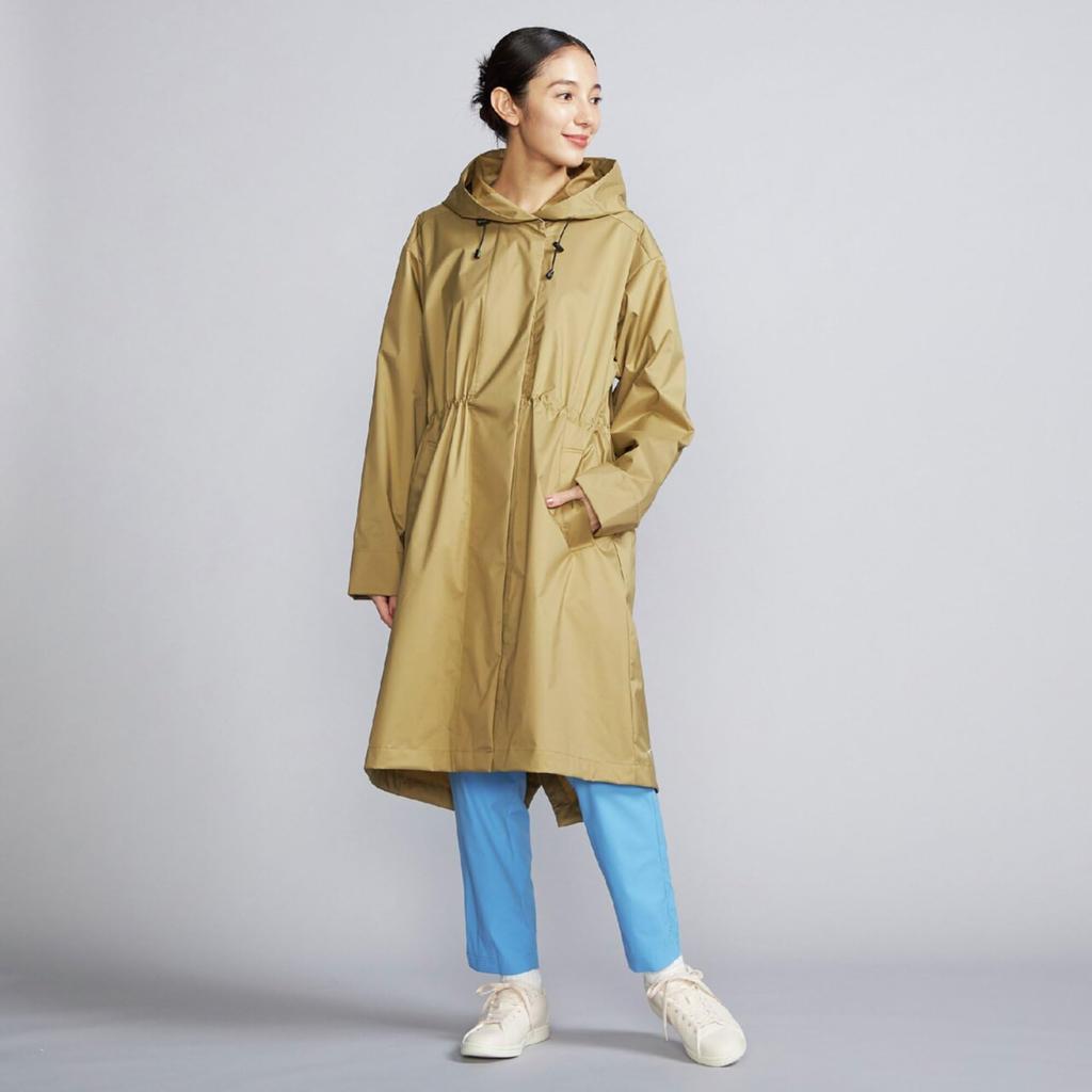Compact Aquablock and Kelp Size M Raincoat, Water-Resistant, Breathable, Water-Repellent, B2MEC260, Women's, Beige,