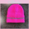Mens Knitted Hat With Reflective Details For Winter Warmth Stylish Cold Weather Headgear