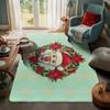 House Entrance Carpet Home Door Mat Living Room Bath Foot Bathroom Non-slip Water Absorption Rugs Bath Merry Christmas Winter