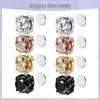 Zircon Magnet Ear Clips for Non-Pierced Ears - Unisex Stud Earrings