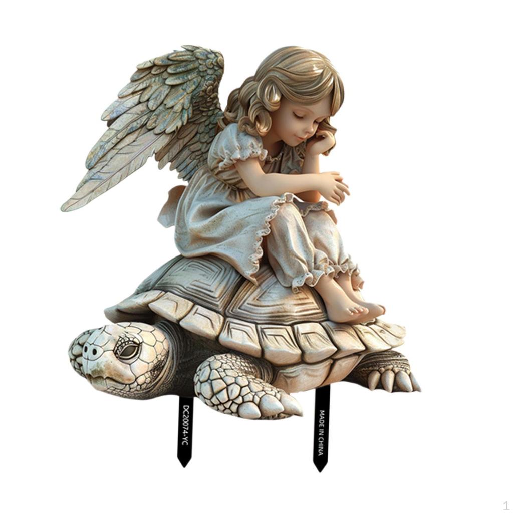 Elf Mädchen Dekorative Gartenstecker Acrylschild 2D Topfpflanzendekor für Innen Außen