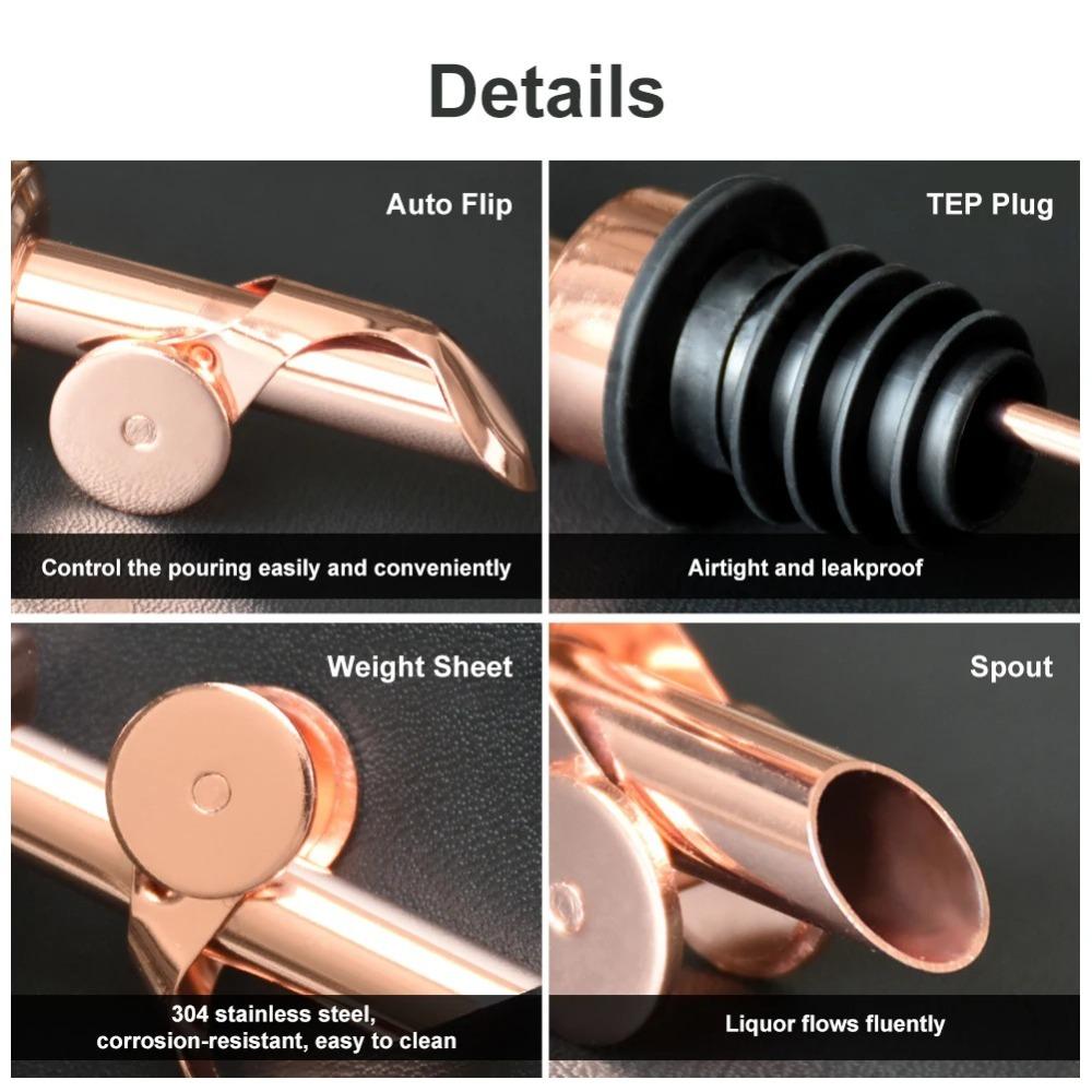 Automatic Open Cap Auto Flip Cap Oil Bottle Stopper Wine Spout  For Cocktail Olive Oil Vinegar
