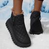Women's Winter  Boots with Faux Fur Lining & Zipper Closure - PU Cover Round-Toe Ankle Boots with Cushioned Insole & Arch Support