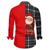 Pánské Vánoční košile s dlouhým rukávem a 3D digitálním potiskem, ležérní topy na podzim a zimu