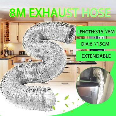 Mangueira de Exaustão de 6'' Para Ar Condicionado Portátil Diâmetro 150mm 8M Tubo de Ventilação